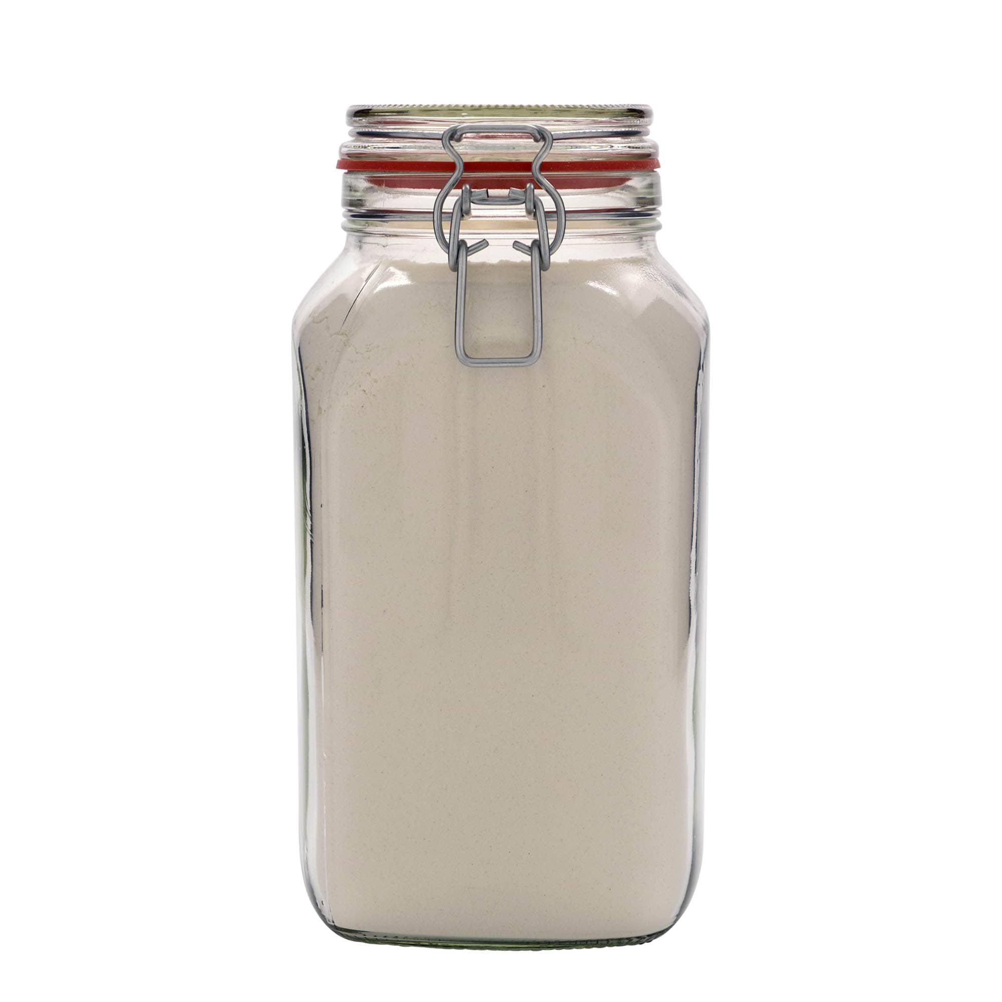 2.590 ml Drahtbügelglas, quadratisch, Mündung: Drahtbügelverschluss 2.590 ml Drahtbügelglas, quadratisch, Mündung: Drahtbügelverschluss