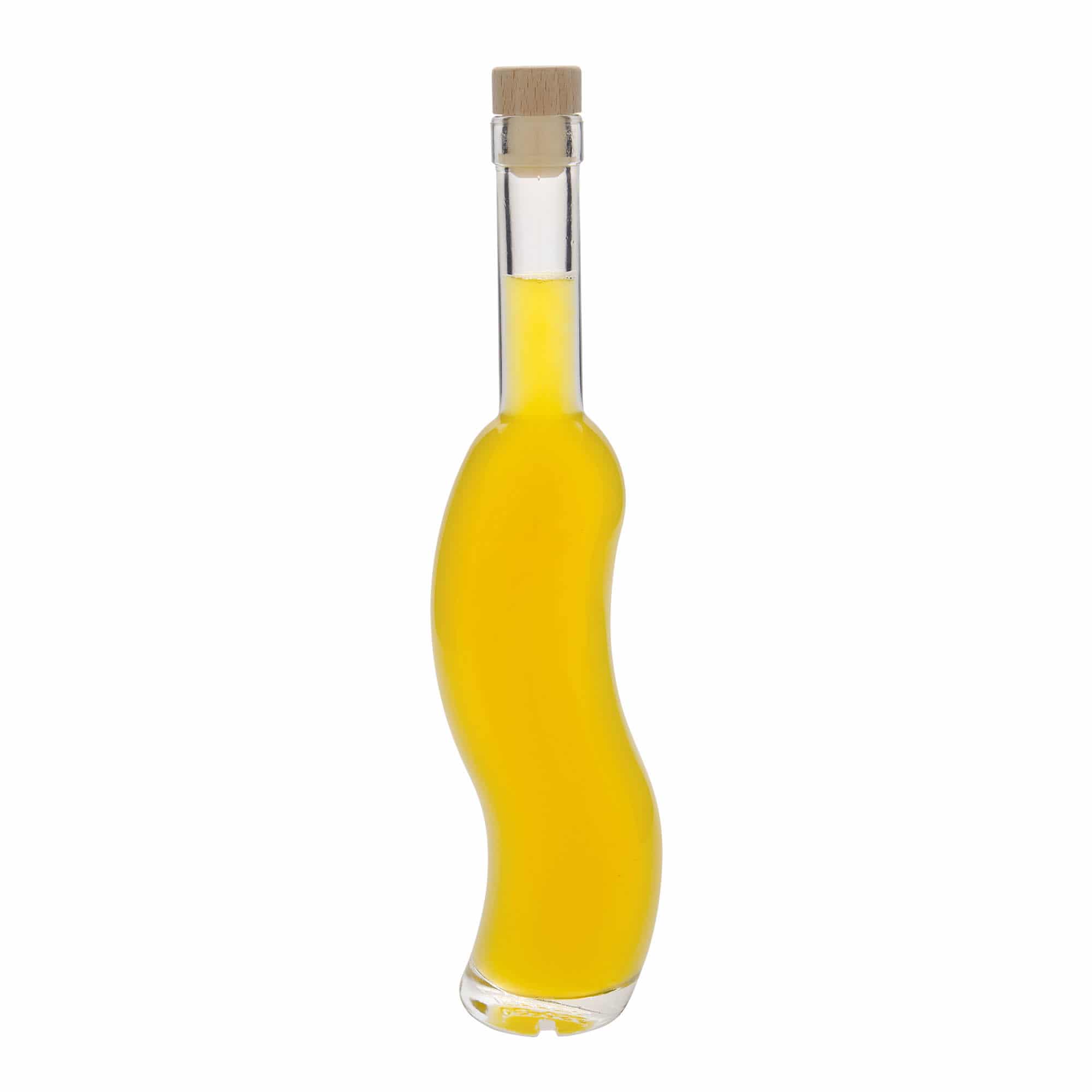 350 ml Glasflasche 'La-Ola', halbrund, Mündung: Kork