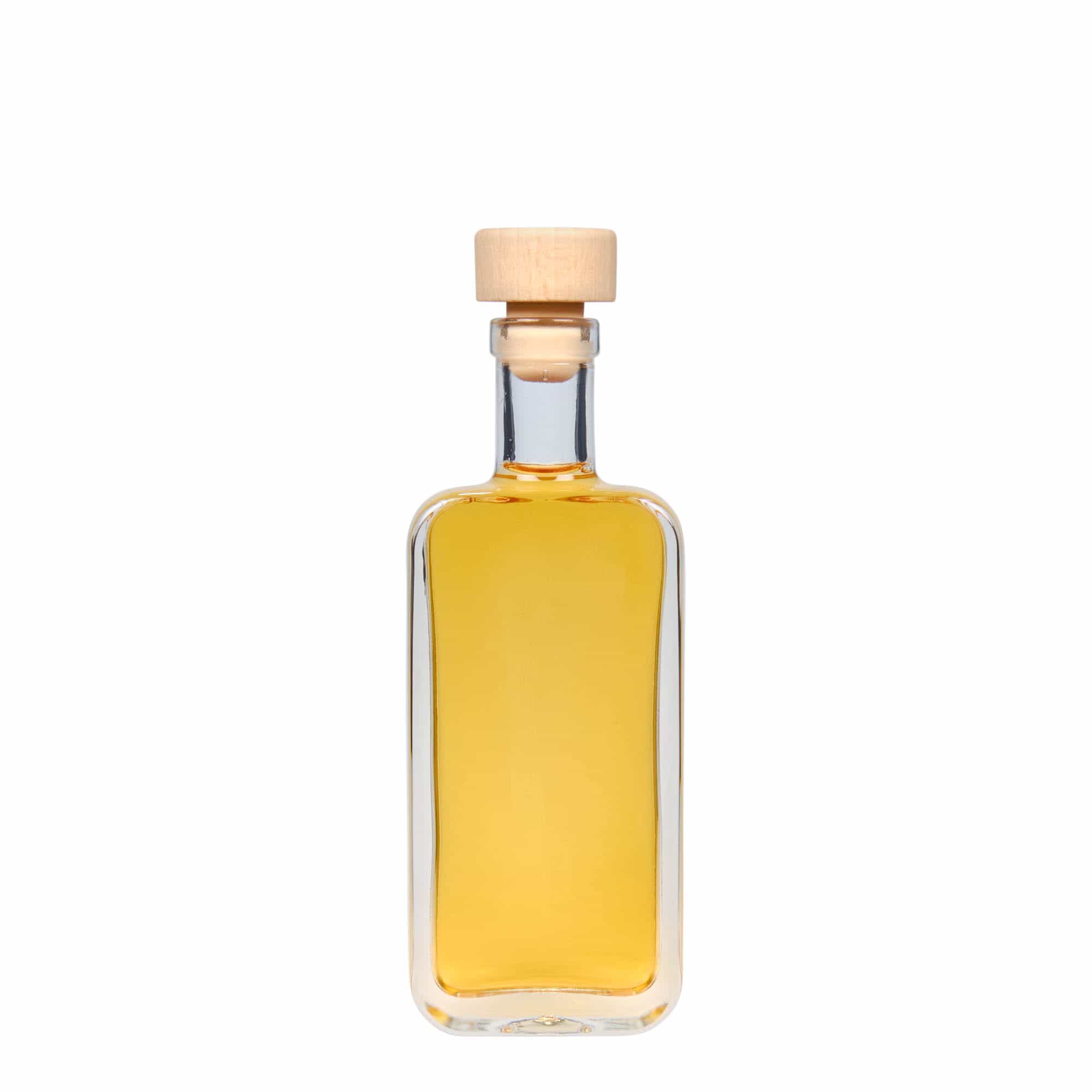 100 ml Glasflasche 'Nice', rechteckig, Mündung: Kork