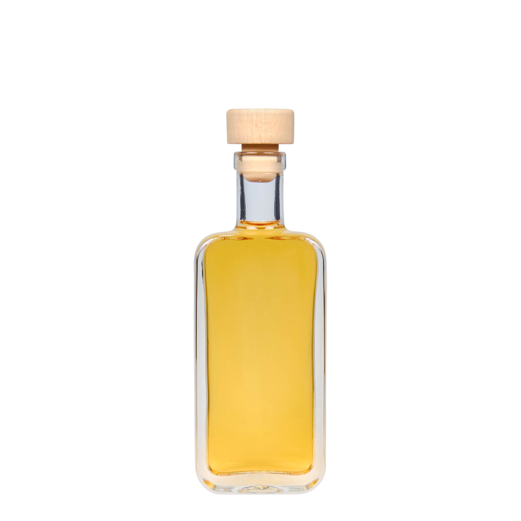 100 ml Glasflasche „Nice“, rechteckig, Mündung: Kork