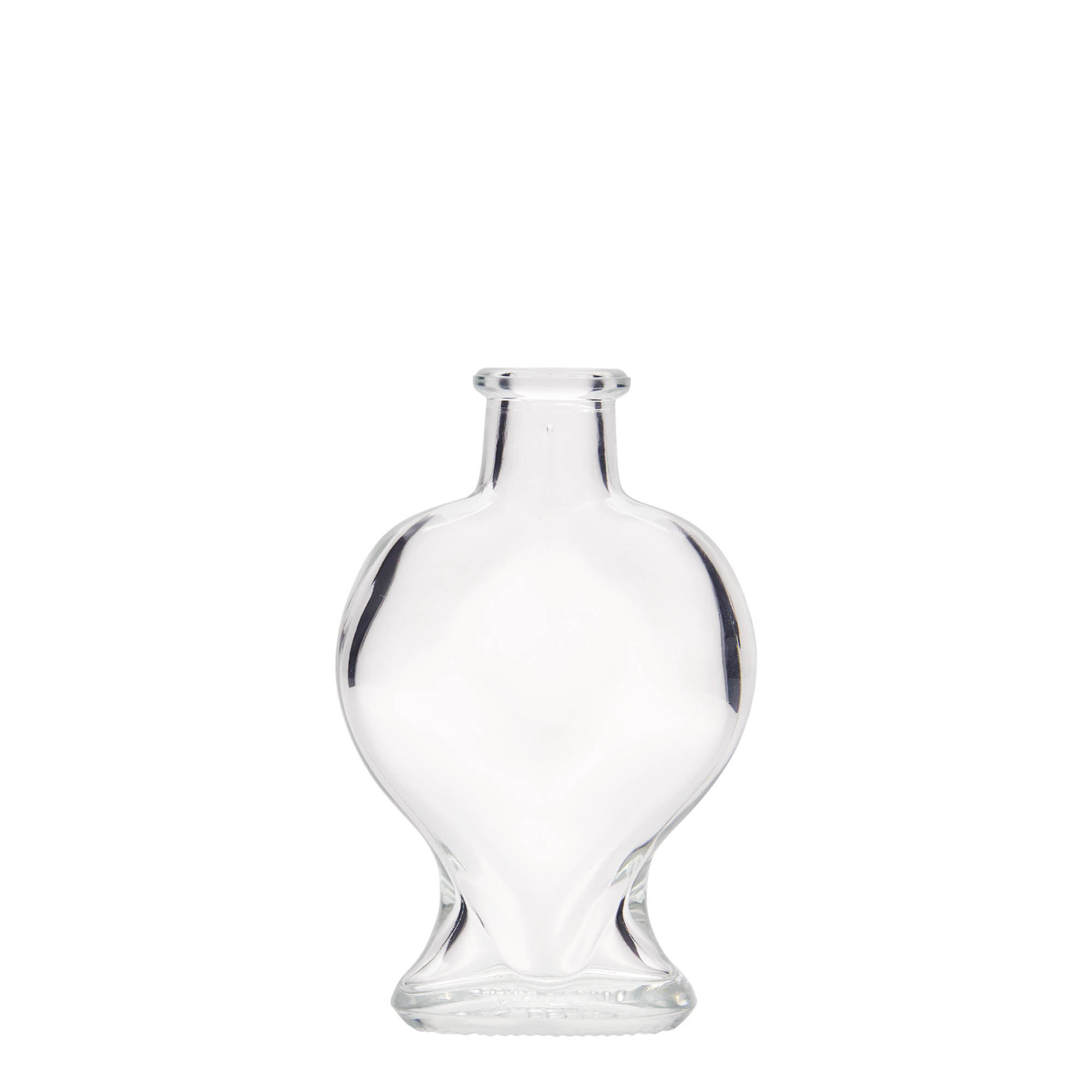 100 ml Glasflasche 'Herz', Mündung: Kork