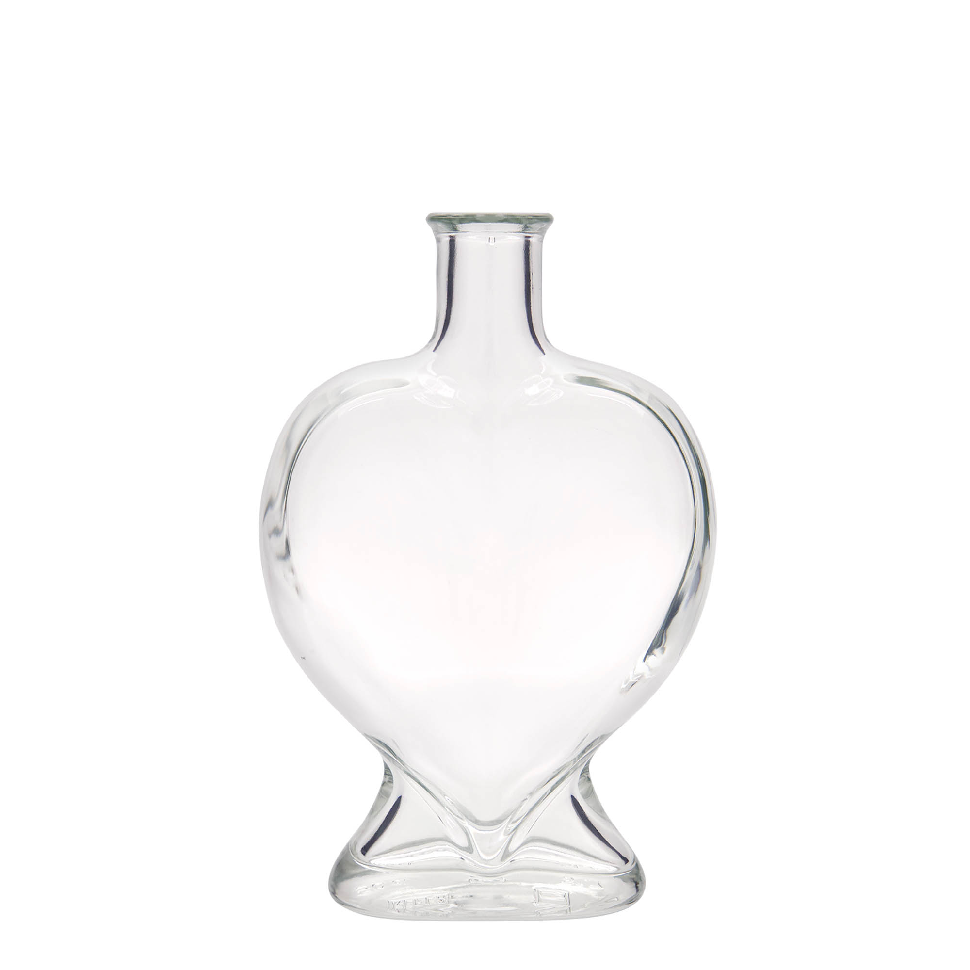 500 ml Glasflasche 'Herz', Mündung: Kork 500 ml Glasflasche 'Herz', Mündung: Kork