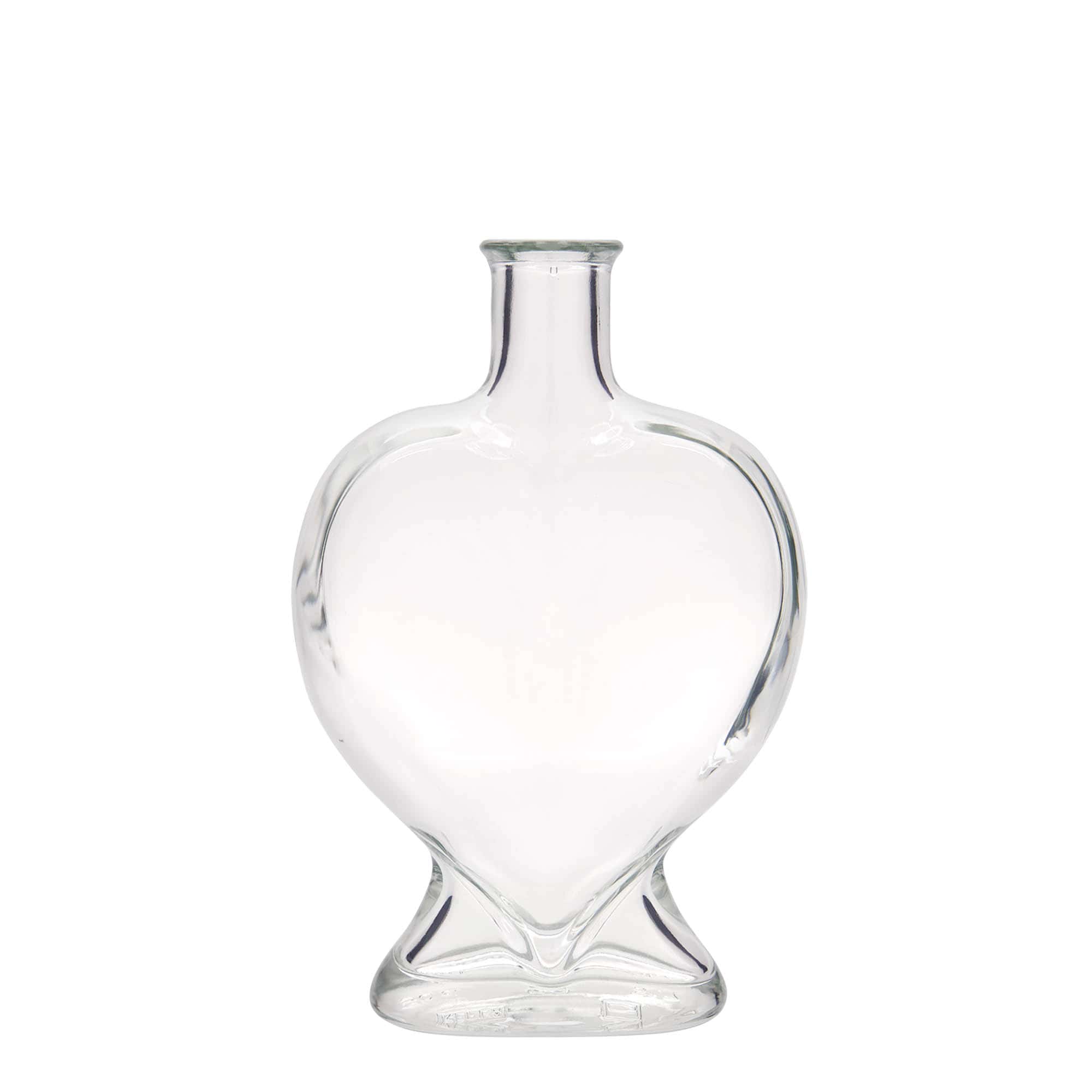 500 ml Glasflasche „Herz“, Mündung: Kork