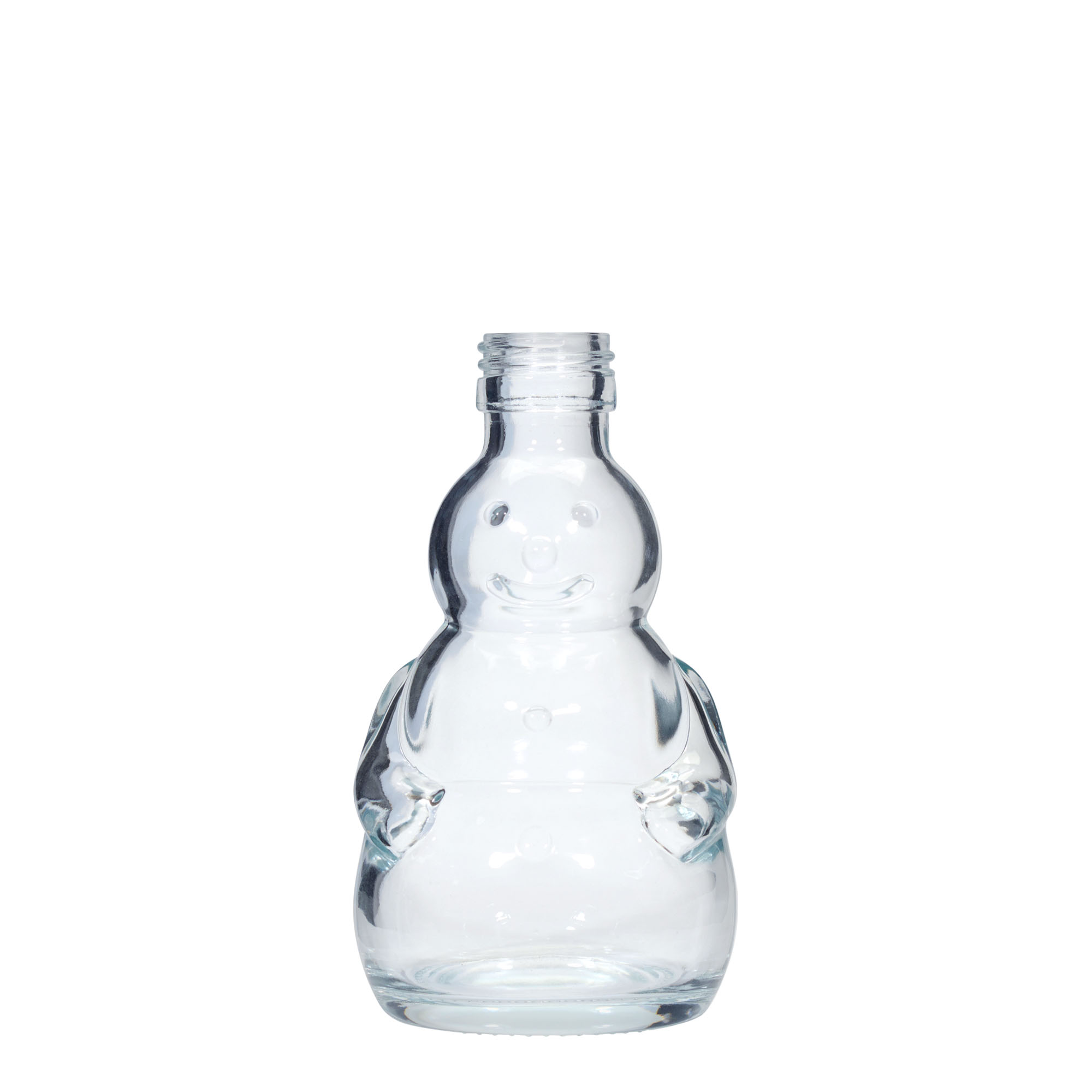 200 ml Glasflasche 'Schneemann', Mündung: PP 28