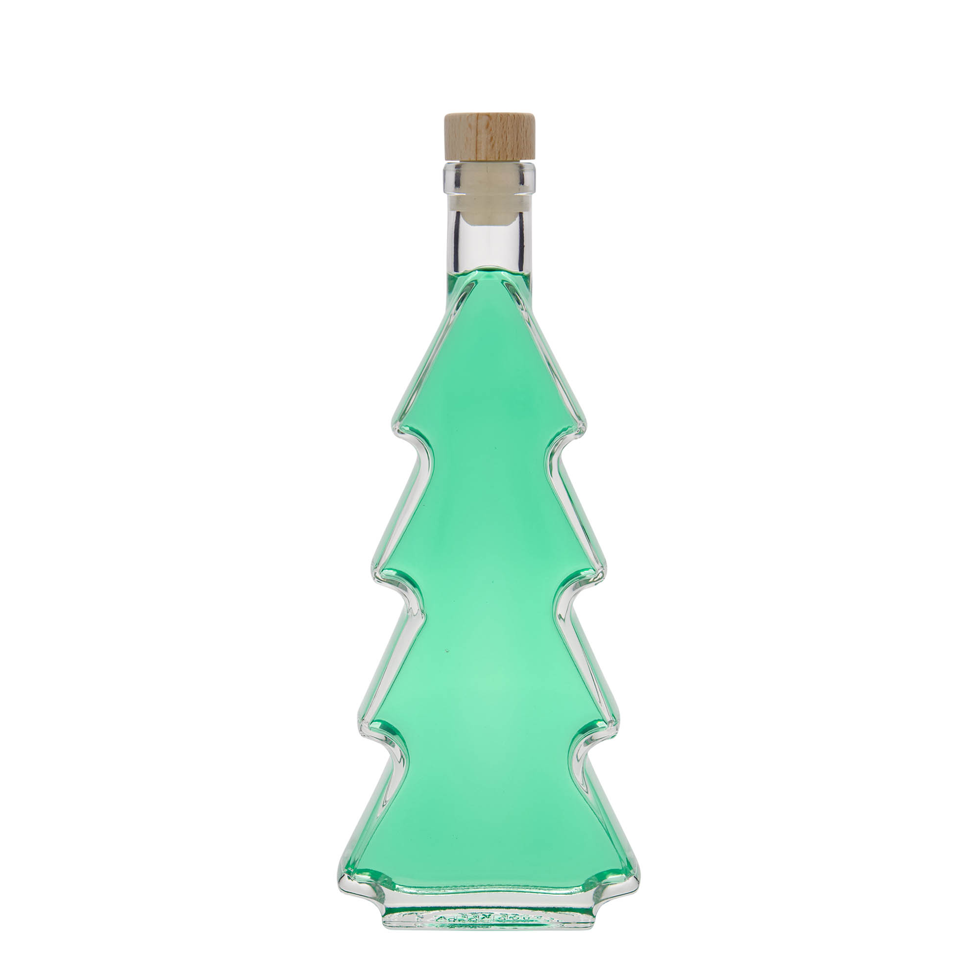 350 ml Glasflasche „Tannenbaum“, Mündung: Kork