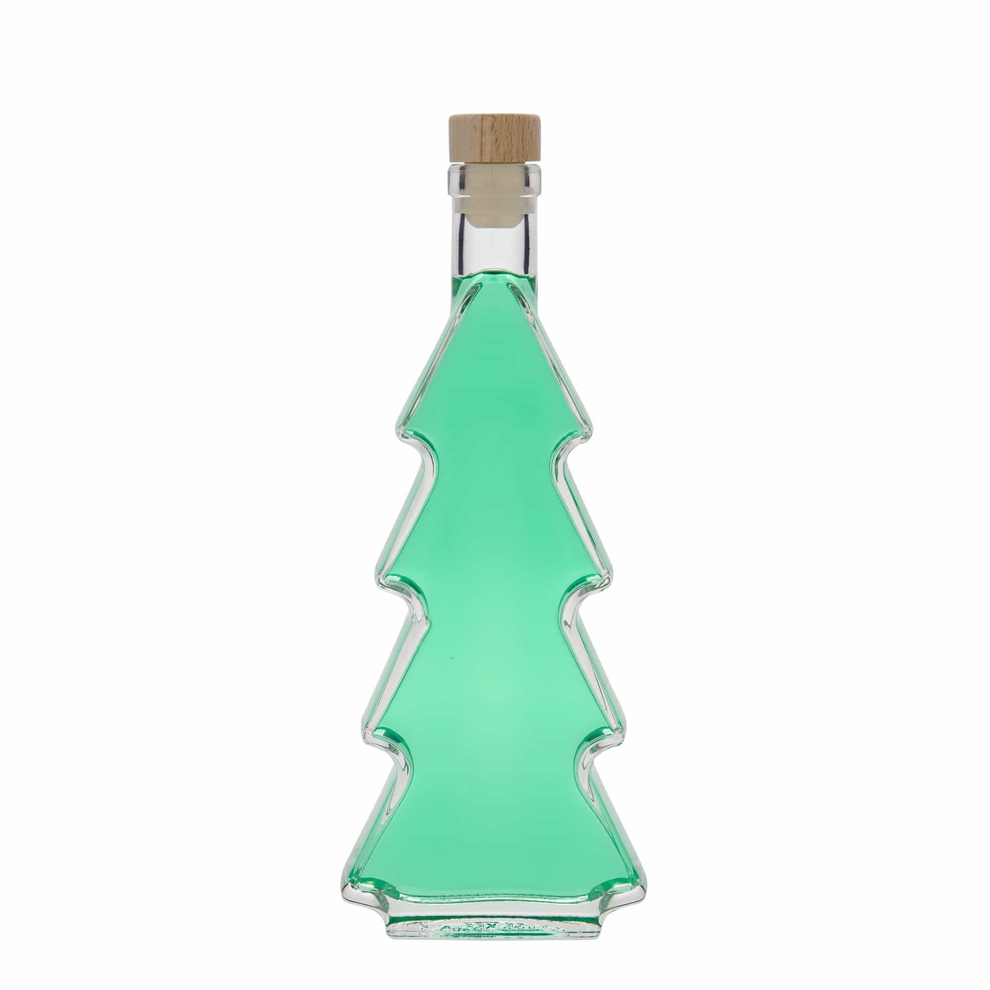 350 ml Glasflasche „Tannenbaum“, Mündung: Kork