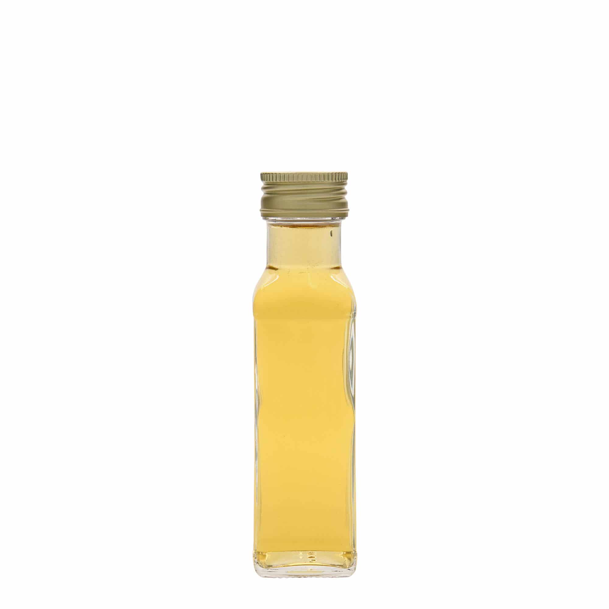 100 ml Glasflasche 'Marasca', quadratisch, Mündung: PP 31,5
