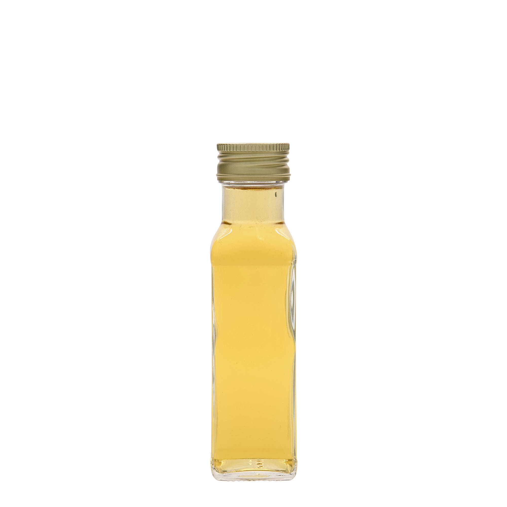 100 ml Glasflasche „Marasca“, quadratisch, Mündung: PP 31,5
