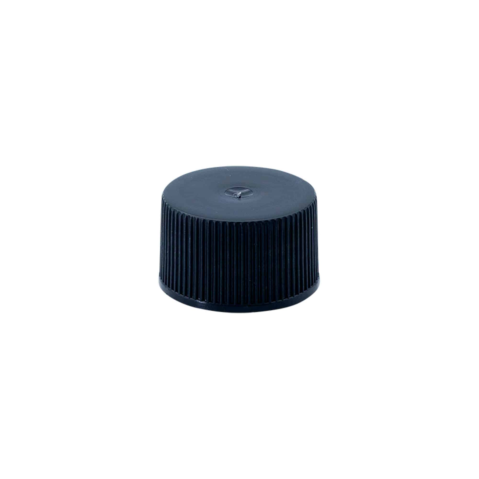 Schraubverschluss mit EPE-Einlage, PE-Kunststoff, schwarz, für Mündung: DIN 25