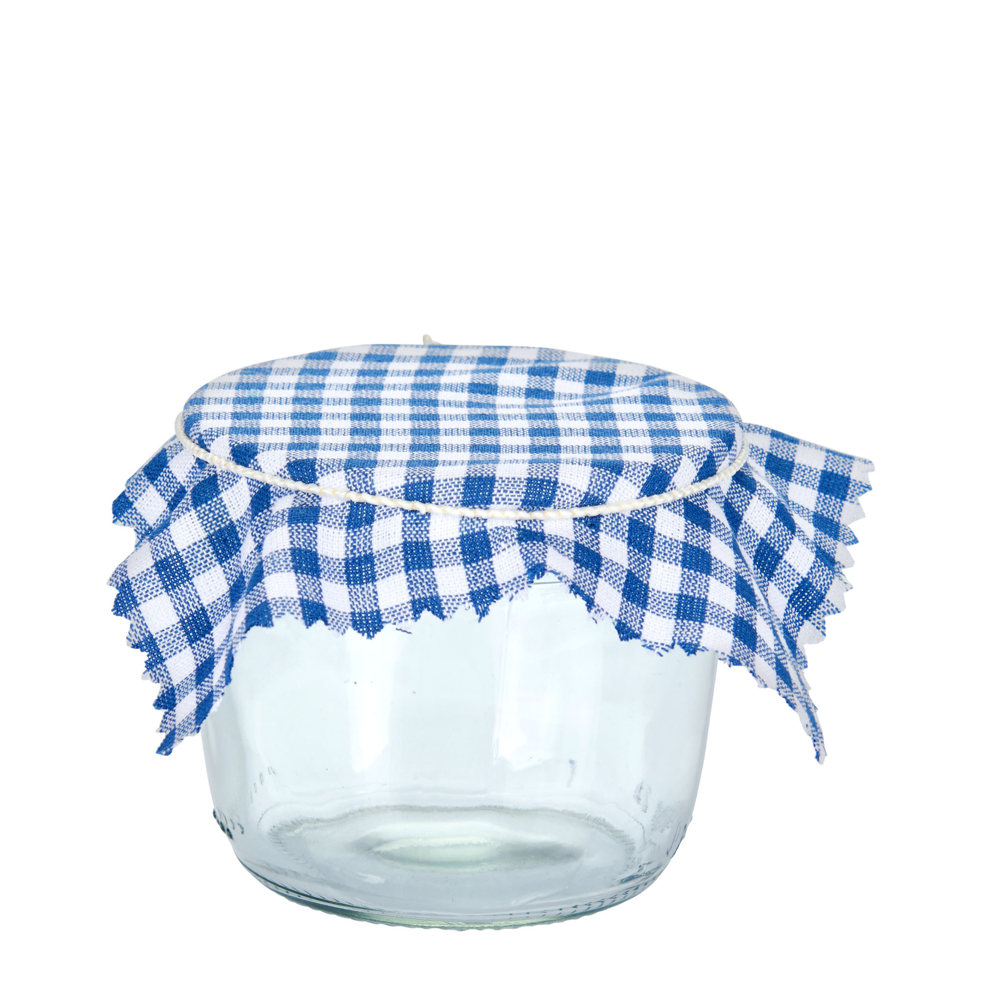 Stoffdeckchen kariert 12x12, quadratisch, Textil, dunkelblau, Mündung: TO38-TO53