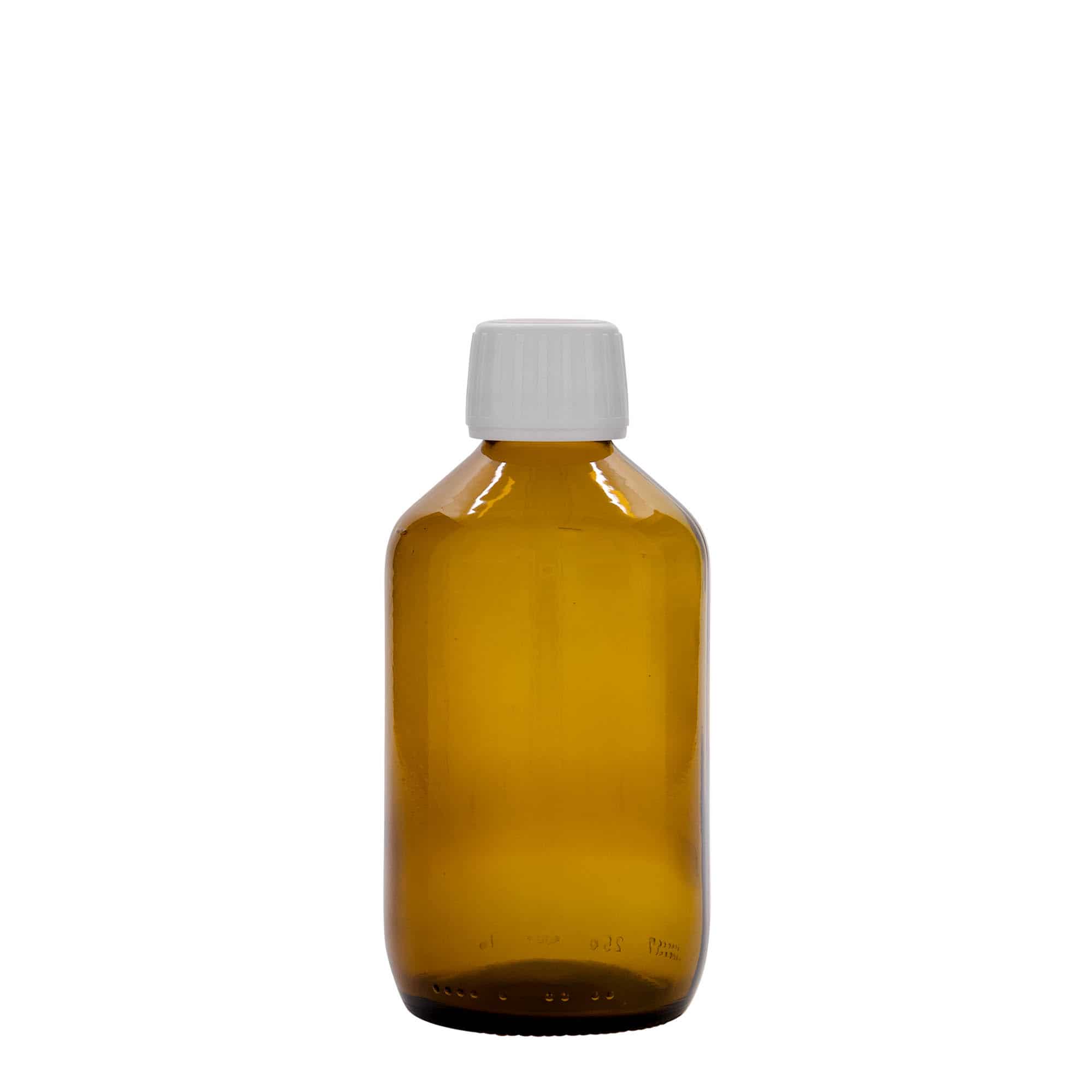 250 ml Medizinflasche, braun, Glas, Mündung: PP 28