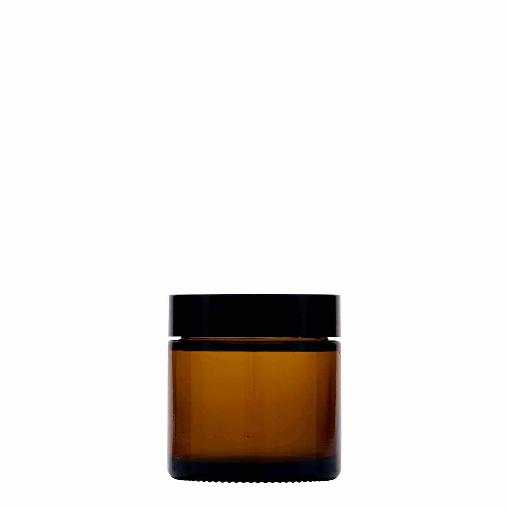 60 ml Tiegel „Brown Line“, Glas, braun, Mündung: Schraubverschluss