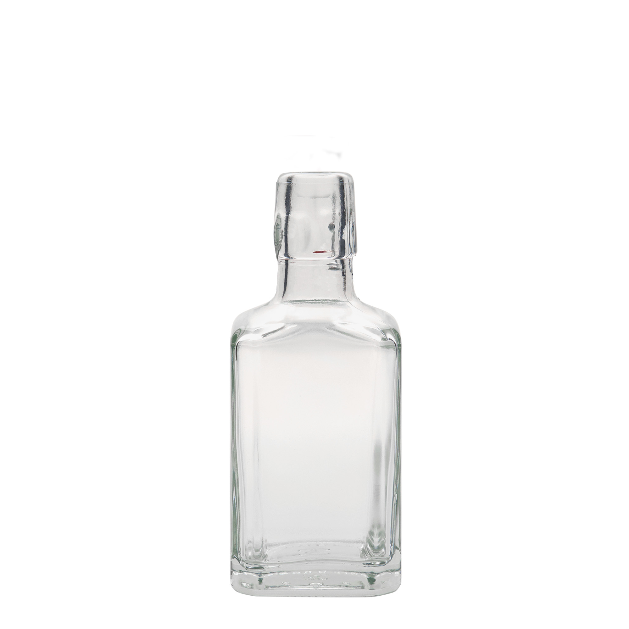 250 ml Glasflasche „Rialto“, quadratisch, Mündung: Bügelverschluss