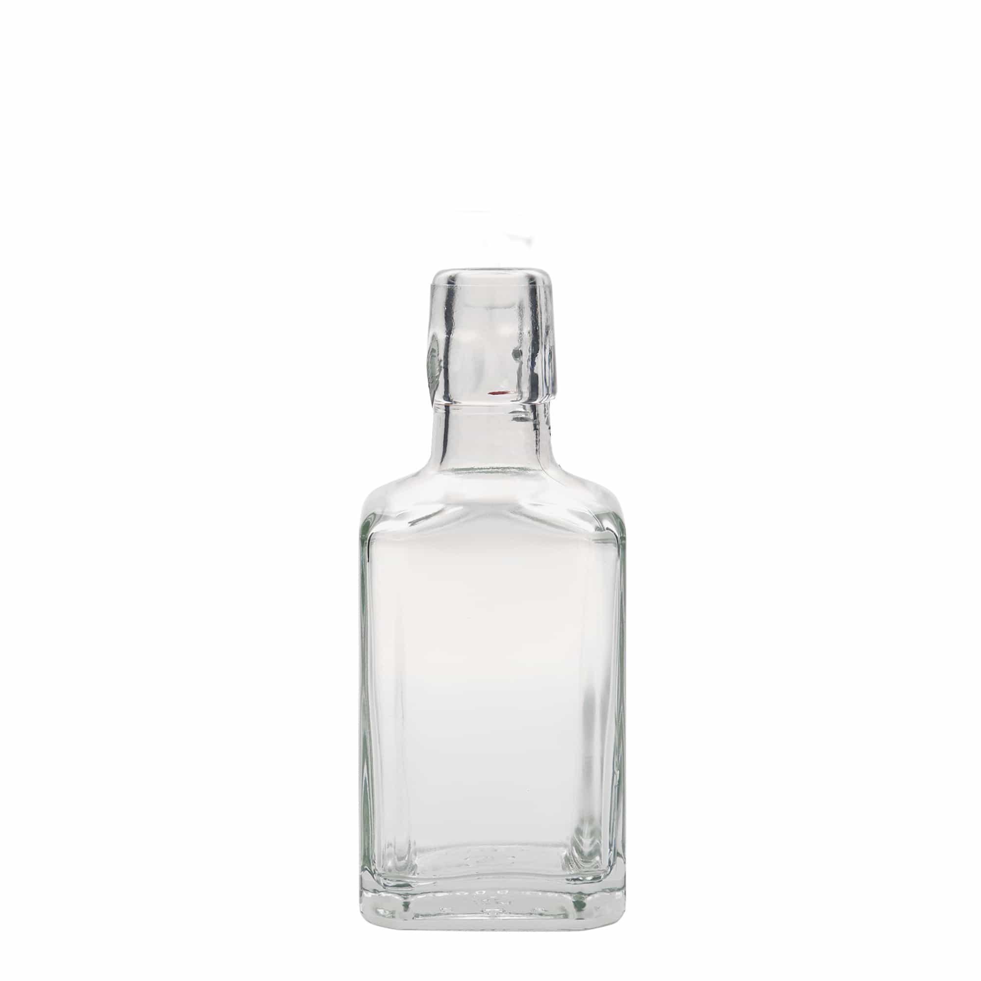 250 ml Glasflasche „Rialto“, quadratisch, Mündung: Bügelverschluss