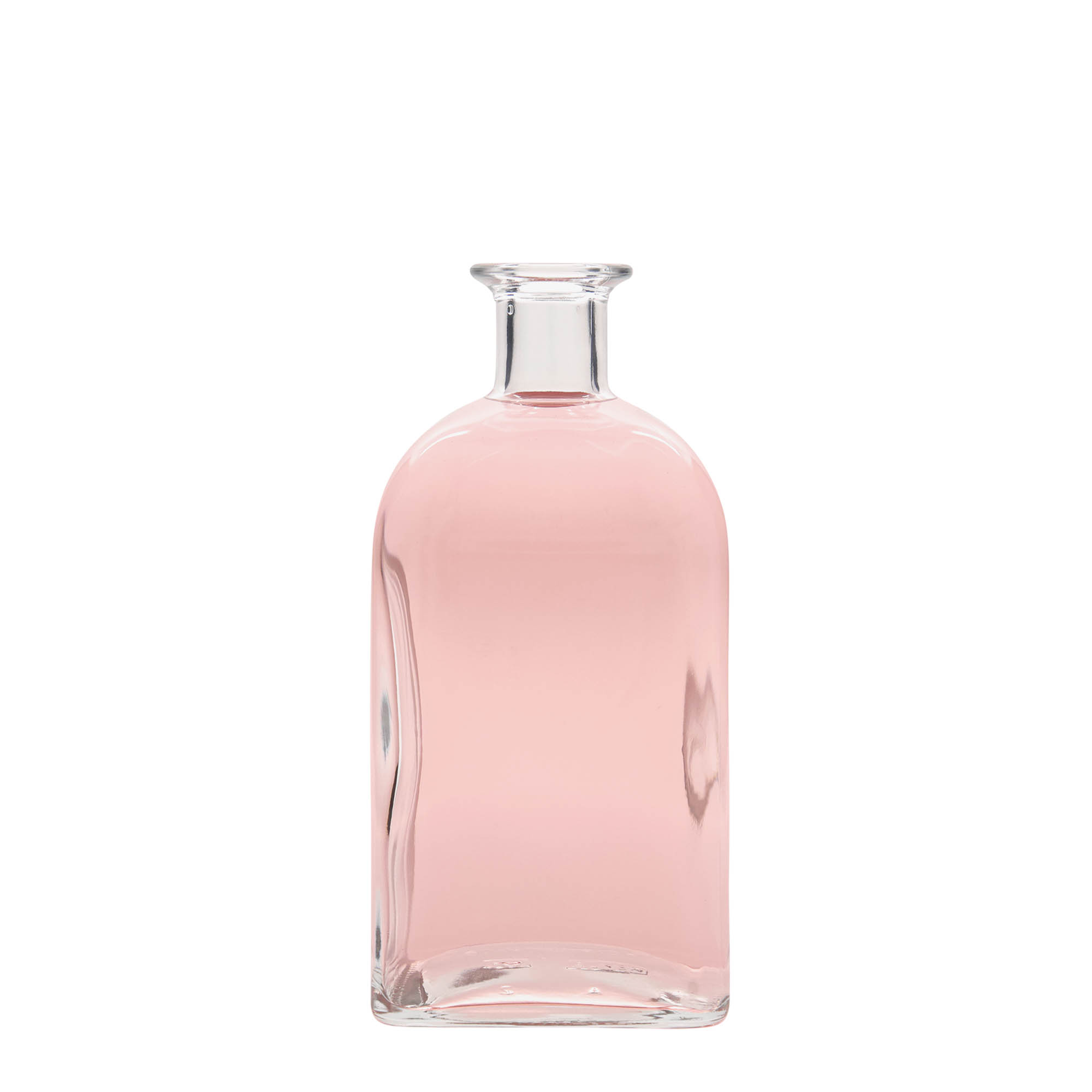 700 ml Glasflasche Apotheker Carré, quadratisch, Mündung: Kork 700 ml Glasflasche Apotheker Carré, quadratisch, Mündung: Kork