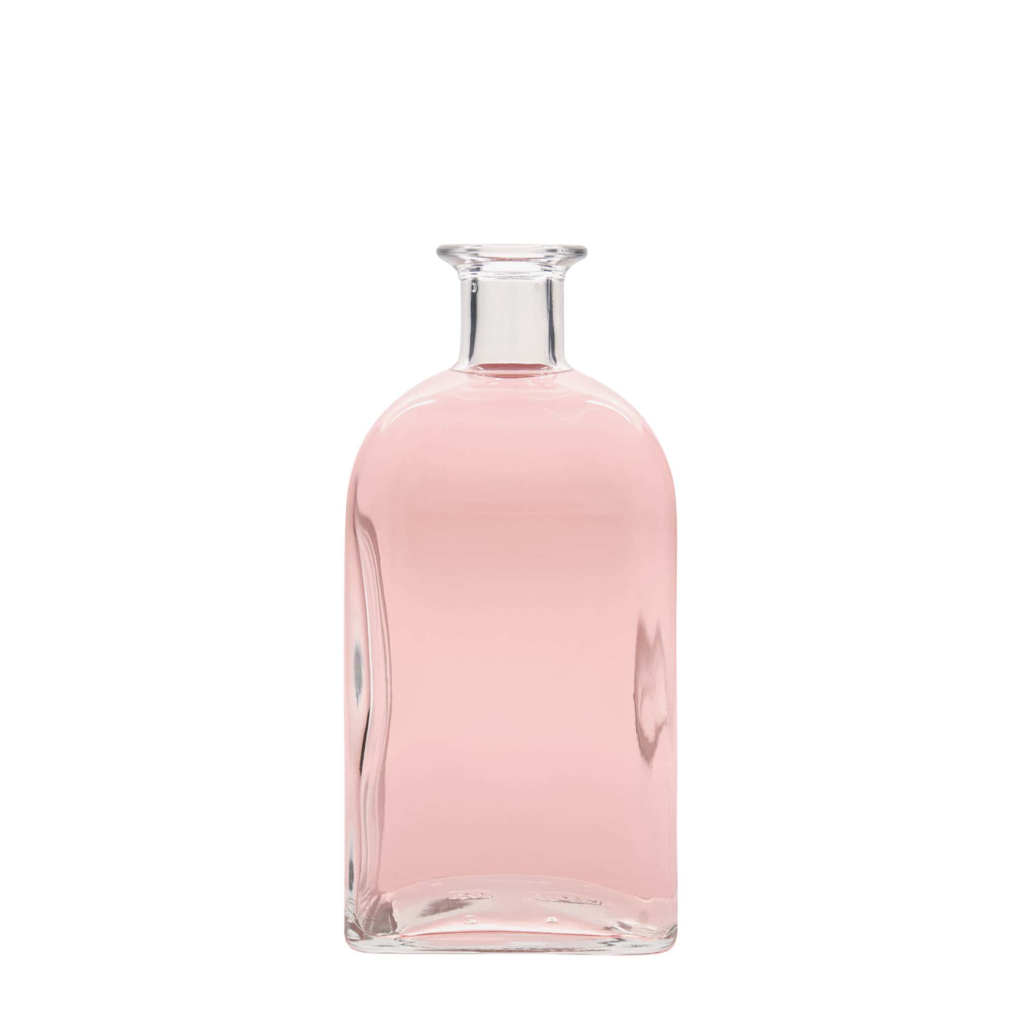 700 ml Glasflasche Apotheker Carré, quadratisch, Mündung: Kork 700 ml Glasflasche Apotheker Carré, quadratisch, Mündung: Kork