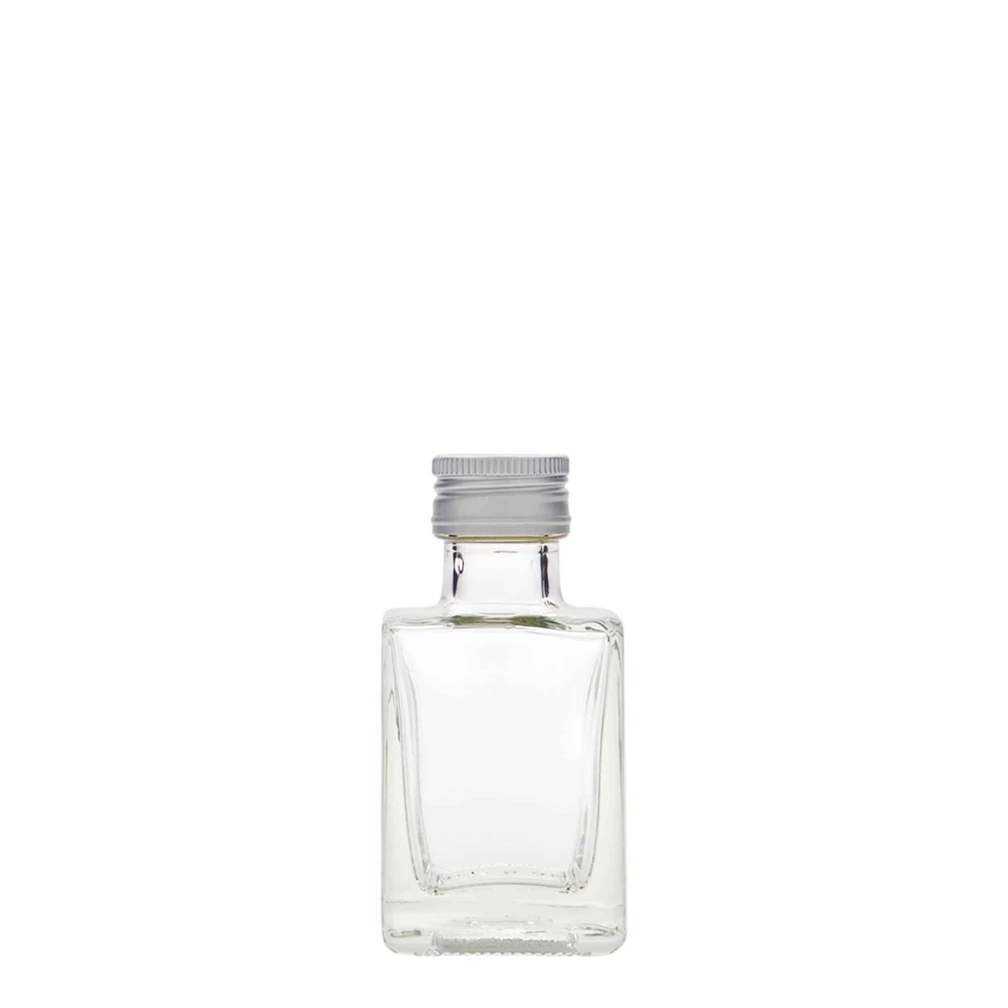 50 ml Glasflasche 'Cube', quadratisch, Mündung: PP 24