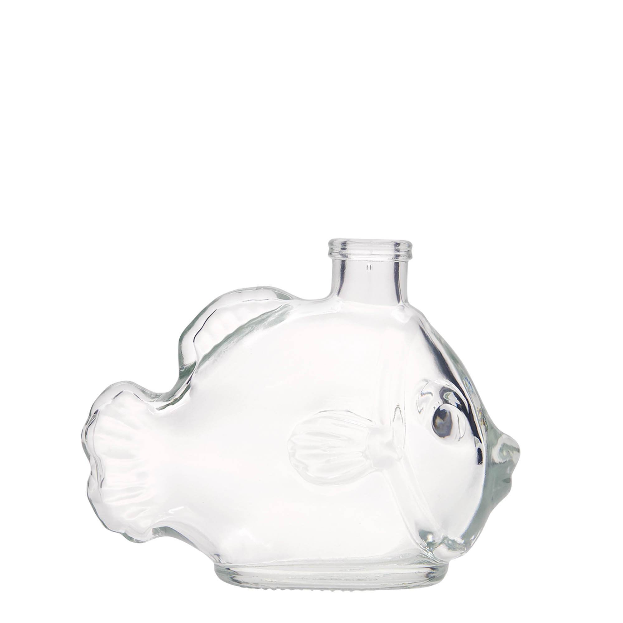 200 ml Glasflasche 'Fisch', Mündung: Kork 200 ml Glasflasche 'Fisch', Mündung: Kork
