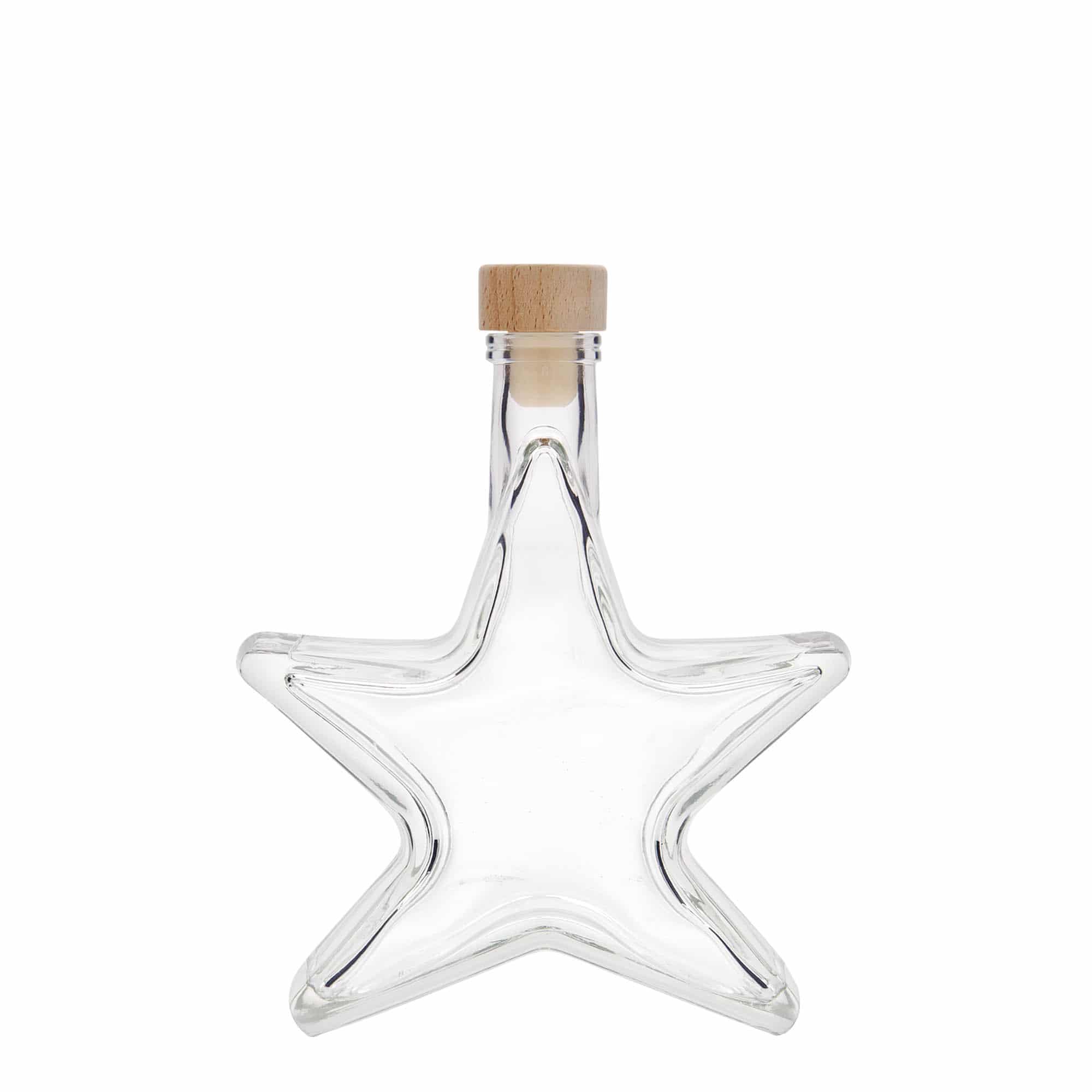 200 ml Glasflasche „Stern“, Mündung: Kork
