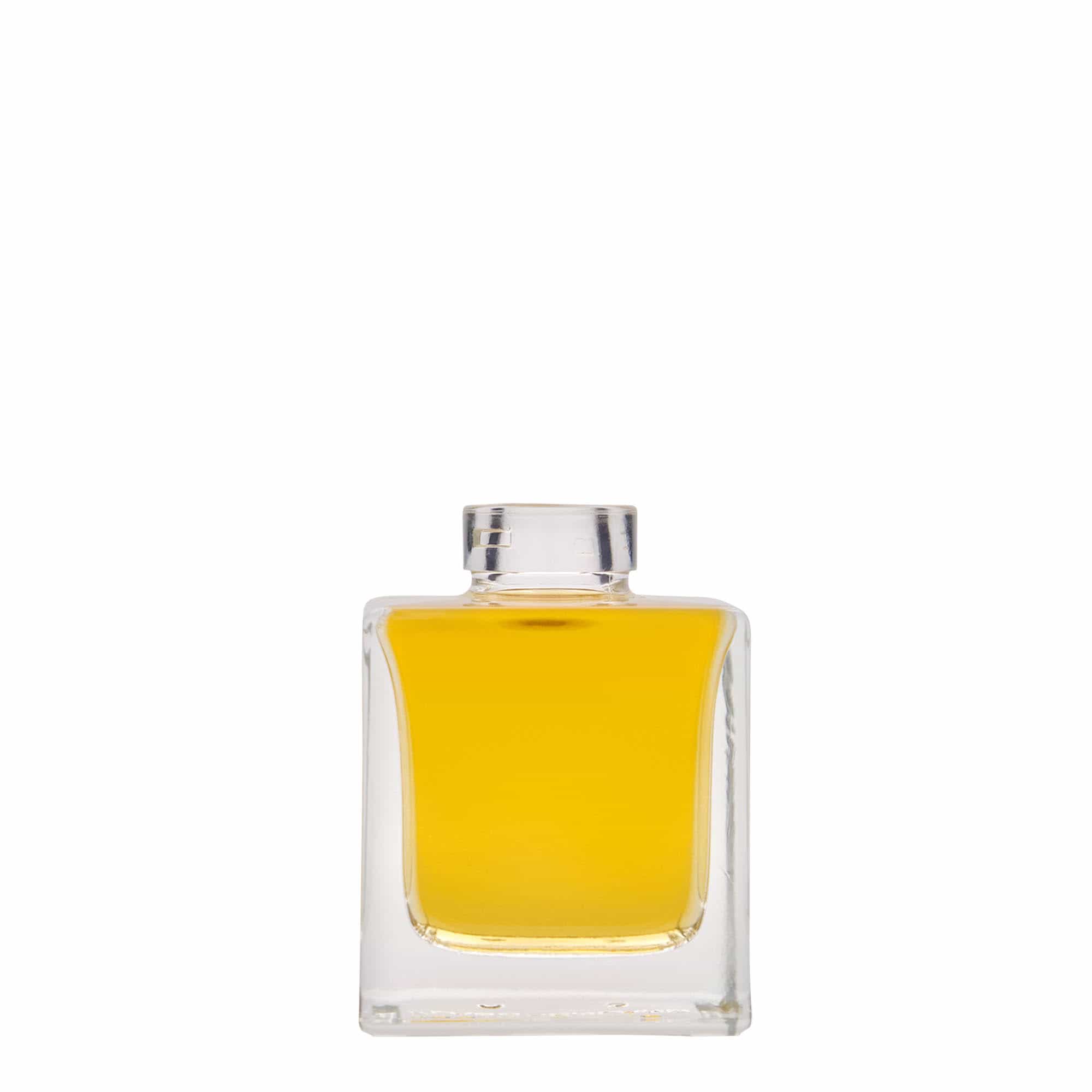100 ml Glasflasche „Cube“, quadratisch, Mündung: Kork