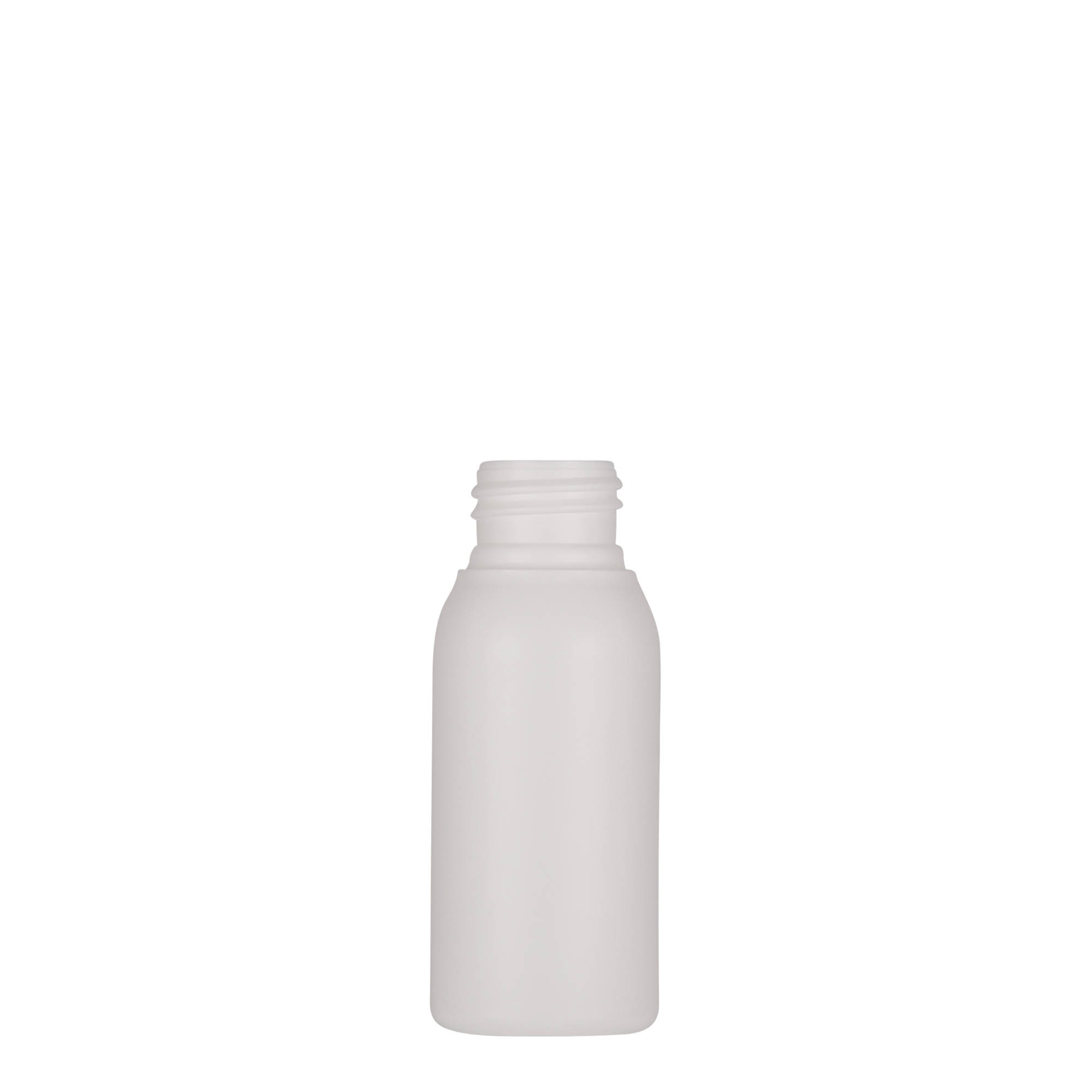 50 ml Kunststoffflasche 'Tuffy', HDPE, weiß, Mündung: 24/410
