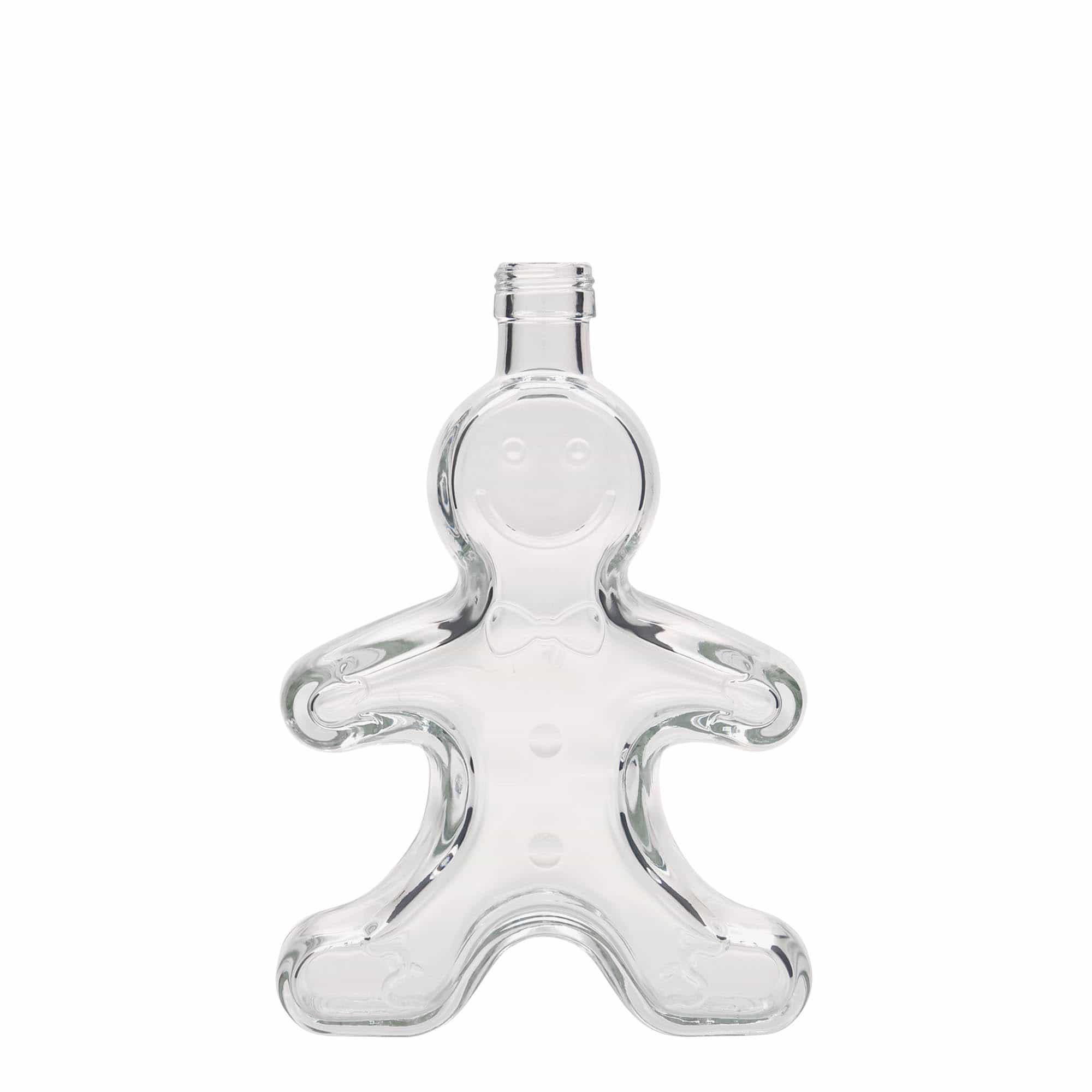 250 ml Glasflasche „Lebkuchenmann“, Mündung: PP 24