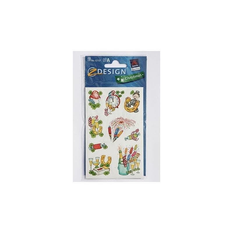 Zweckform Sticker „Silvester“, Papier, mehrfarbig