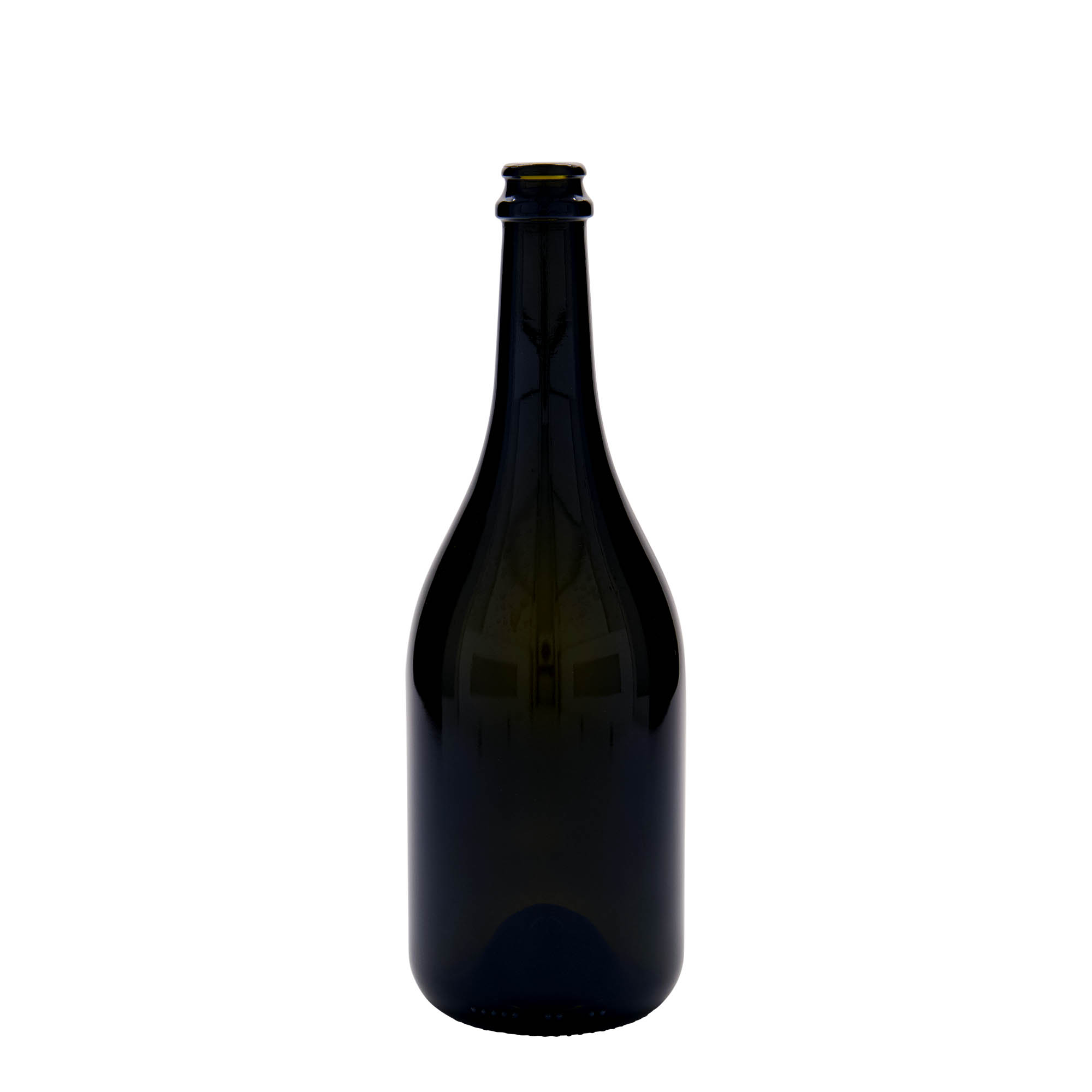 750 ml Bierflasche 'Horta', Glas, antikgrün, Mündung: Kronkorken 750 ml Bierflasche 'Horta', Glas, antikgrün, Mündung: Kronkorken