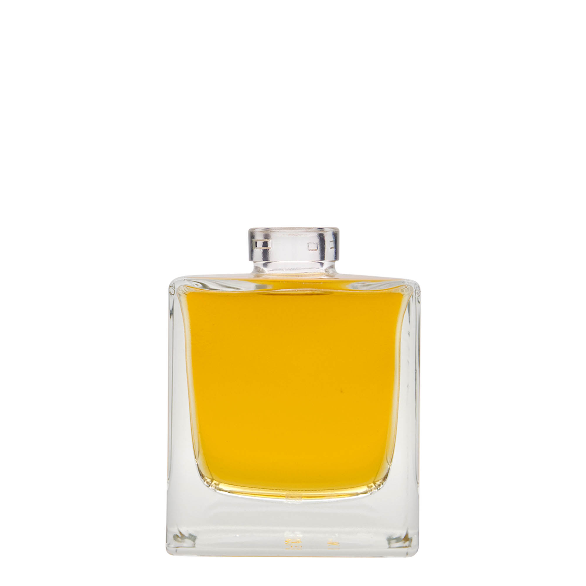 200 ml Glasflasche „Cube“, quadratisch, Mündung: Kork