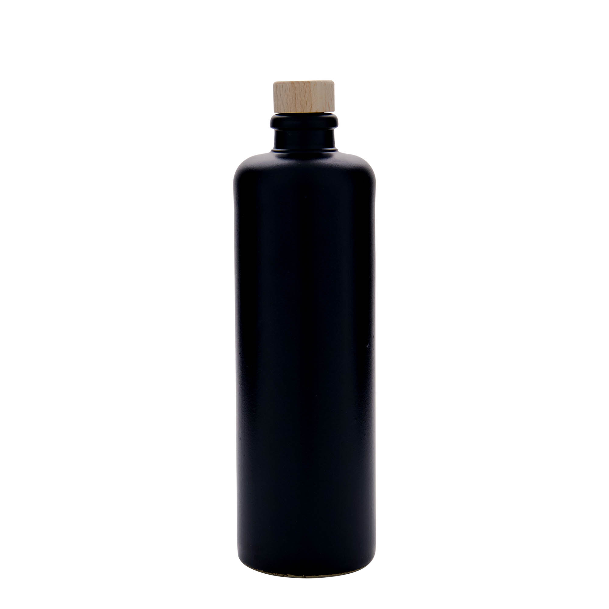 500 ml Tonkrug, Steinzeug, schwarz, Mündung: Kork 500 ml Tonkrug, Steinzeug, schwarz, Mündung: Kork